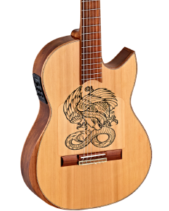 Ortega FLAMETAL-ONE Ben Woods Signature Super Thinline Flamenco Acoustic Electric Guitar