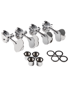 Fender Deluxe "F" Stamp Bass Tuning Machines, (4), Chrome