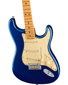 Fender American Ultra Stratocaster Electric Guitar. Maple FB, Cobra Blue