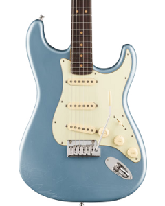 Fender American Ultra Luxe Vintage '60s Stratocaster Electric Guitar. Rosewood Fingerboard, Ice Blue Metallic TGF33