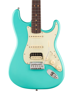 Fender American Ultra Luxe Vintage '60s Stratocaster HSS Electric Guitar. Rosewood Fingerboard, Sea Foam Green