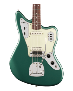 Fender Vintera III Mid '60s Jaguar Electric Guitar. Rosewood Fingerboard, Sherwood Green Metallic