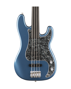 Fender Tony Franklin Fretless Precision Bass. Ebony FB, Lake Placid Blue
