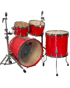 British Drum Co. ENG-22-CB-SSC Enigma Series Club Kit. Satin Scarlett (12", 16", 22")