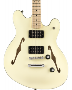 Squier Affinity Series Starcaster Electric Guitar. Maple FB, Olympic White