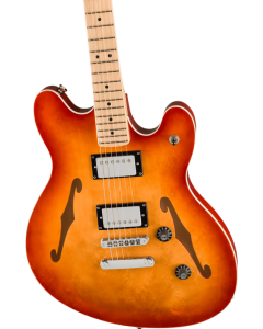 Squier Affinity Series Starcaster Deluxe Electric Guitar. Maple Fingerboard, Sienna Sunburst