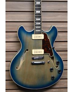 D'Angelico Premier Series DC Boardwalk P90 Blue Burst SN1155