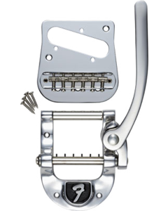 Bigsby B5F Fender Telecaster Vibrato Kit with Fender "F" Stamp, Polished Aluminum