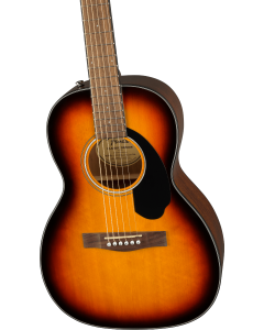 Fender CP-60S Parlor Acoustic Guitar. Walnut FB, Sunburst