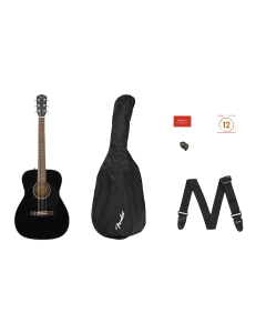 Fender CC-60S Concert Acoustic Guitar Pack V2. Black