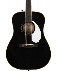 Fender Limited Edition PM-1 Deluxe Dreadnought Acoustic Guitar with Case. Ebony FB, Black