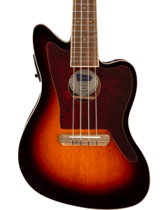 Fender Fullerton Jazzmaster Ukulele, Walnut Fingerboard, Tortoiseshell Pickguard, 3-Color Sunburst
