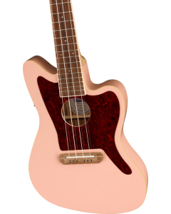 Fender Fullerton Jazzmaster Ukulele, Walnut Fingerboard, Tortoiseshell Pickguard, Shell Pink