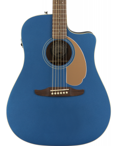 Fender Redondo Player Acoustic Guitar. Walnut FB, Belmont Blue