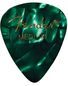 Fender 351 Premium Celluloid Picks - 12 Pack - Medium - Green Moto