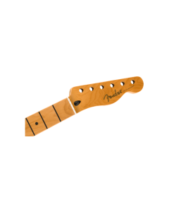 Fender Satin Roasted Maple Fat Telecaster Neck, 22 Medium Jumbo Frets, 9.5", Maple, U Shape