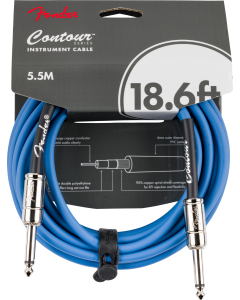 Fender Contour Series 18.6' Instrument cable Lake Placid Blue