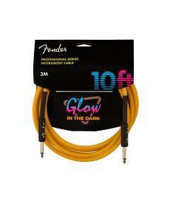 Fender Professional Series Glow In The Dark Instrument Cable 10 Ft. Orange