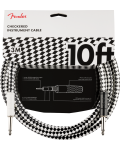 Fender Professional Series Instrument Cable - 10 foot, Straight to Straight, Checkerboard