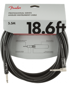 Fender Professional Series Instrument Cable, Straight/angle, 18.6' - Black