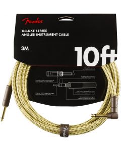 Fender Deluxe Series Instrument Cable, Straight/angle, 10' - Tweed