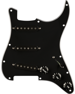 Fender Pre-Wired Strat Pickguard, Pure Vintage '59 w/RWRP Midde, Black 11 Hole PG