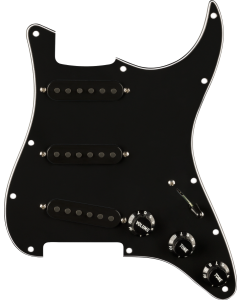 Fender Pre-Wired Strat Pickguard, Pure Vintage '65 w/RWRP Middle, Black 11 Hole PG