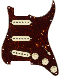 Fender Pre-Wired Strat Pickguard, Tex-Mex SSS, Tortoise Shell 11 Hole PG