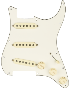 Fender Pre-Wired Strat Pickguard, Original '57/'62 SSS, Parchment 11 Hole PG