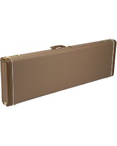 Fender G&G Deluxe Jazz Bass Hardshell Case. Brown with Gold Plush Interior