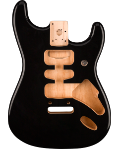 Fender Deluxe Series Stratocaster HSH Alder Body 2 Point Bridge Mount, Black TGF33