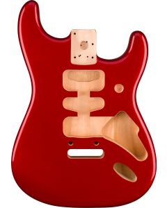 Fender Deluxe Series Stratocaster HSH Alder Body 2 Point Bridge Mount, Candy Apple Red TGF33