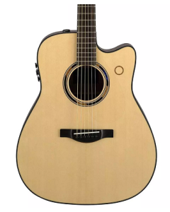 Yamaha Tag3 C Dreadnought-Style Transacoustic, Solid Sitka Spruce Top, Solid Mahogany Back And Sides With Reverb, Chorus And Delay Effects, Looper And Bluetooth Audio; Soft Case; Natural TGF33