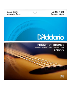 D'Addario EPBB170 Phosphor Bronze Acoustic Bass Guitar Strings - .045-.100 Regular Light Long Scale 4-string