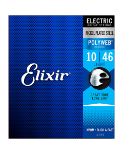 Elixir 12050 Nickel Plated Steel Electric Guitar Strings with POLYWEB. Light 10-46