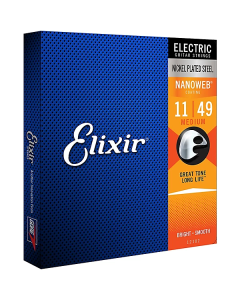 Elixir 12000 Nickel Plated Steel Electric Strings with PLOYWEB Coating Super Light 9-42