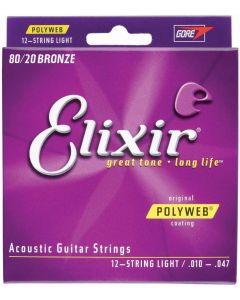 Elixir 11050 80/20 Bronze Acoustic Strings with POLYWEB Coating Lite 12-53