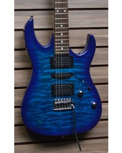 Ibanez GRX70QATBB Electric Guitar Transparent Blue Burst TGF11