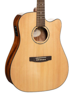 Cort EARTH60NAT Earth Series 60 Dreadnought Acoustic Guitar. Natural Gloss