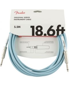 Fender Original Series Straight To Straight Instrument Cable 18.6 Ft. Daphne Blue