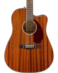 Fender CD-140SCE Dreadnought Acoustic Electric Guitar. Walnut FB, All-Mahogany w/Case