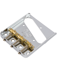 Fender 3-Saddle American Vintage "Hot Rod" Telecaster Bridge Assembly with Compensated Brass Saddles, Nickel