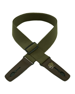 Lock-It 2" Cotton Patented Locking Technology Guitar Strap OLIVE