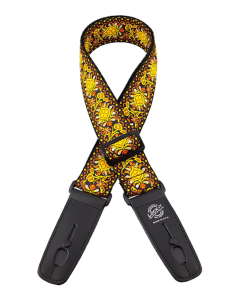LOCK-IT 2" Retro LEMON CHILL Guitar Strap With locking system