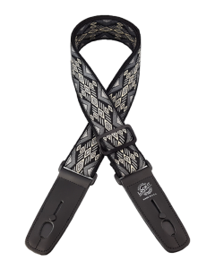 LOCK-IT 2" Retro CARBON CANYON Guitar Strap With locking system