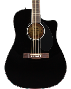 Fender CD-60SCE Dreadnought Acoustic Electric Guitar. Walnut FB, Black