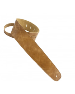 Henry Heller HCAP35-BRN 3.5'' Capri Leather Guitar Strap - Brown