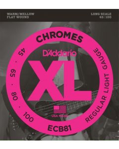 D'Addario ECB81 Chromes Bass Guitar Strings, Light, 45-100, Long Scale