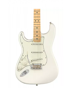 Fender Player Stratocaster Left-Handed Electric Guitar. Maple FB, Polar White
