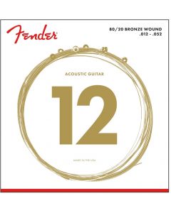 Fender 70L 80/20 Bronze Acoustic Strings, Light, 12-52